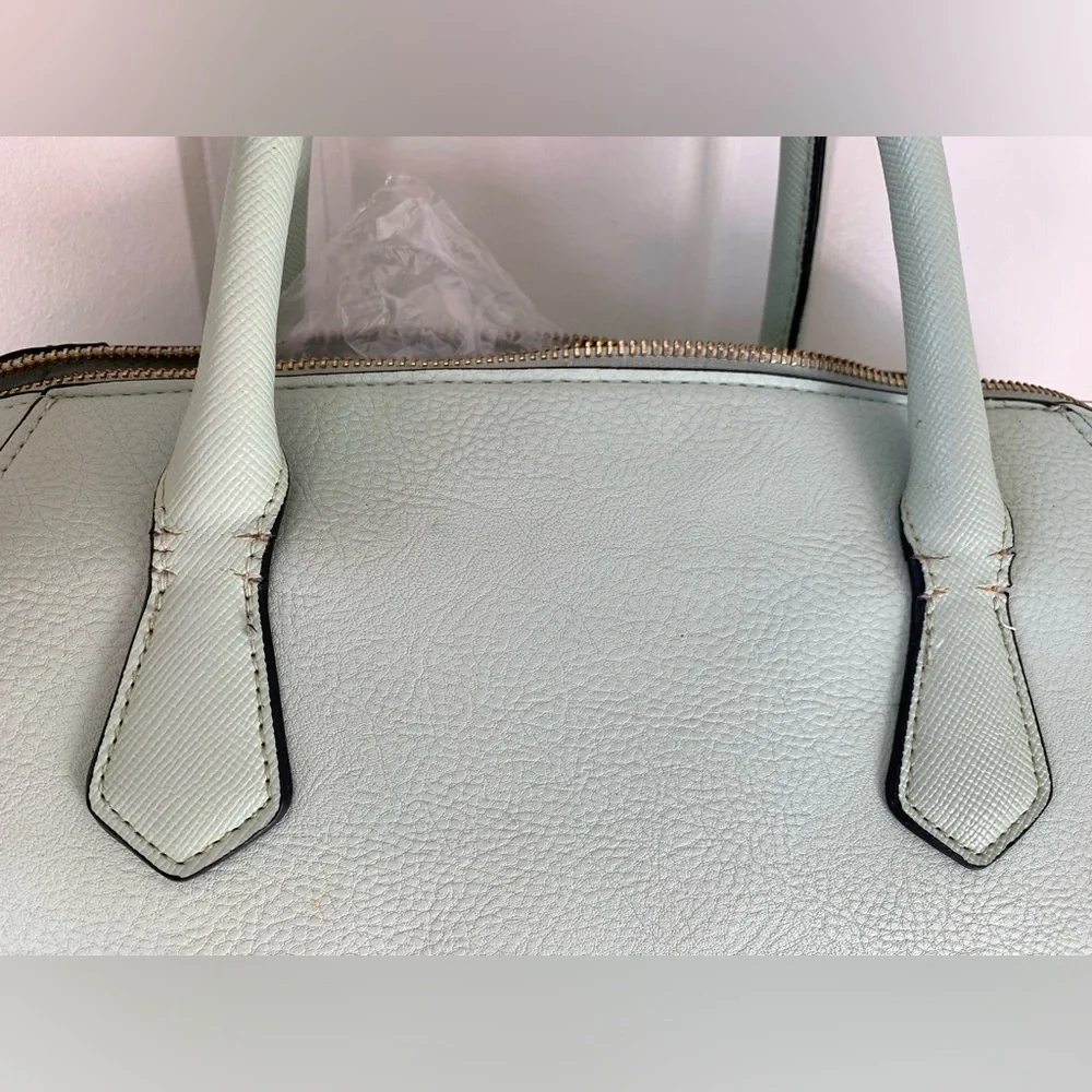 Merona Mint Green Blue Shoulder Handbag Crossbody Gold Zip Women’s Purse Target - Picture 12 of 14